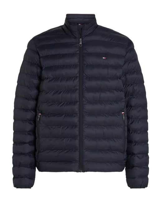 Tommy Hilfiger Gewatteerd Jack Met Rits in het Blue voor heren