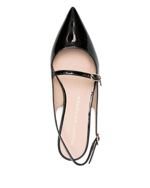 Stuart Weitzman Black Emilia Flat Pumps
