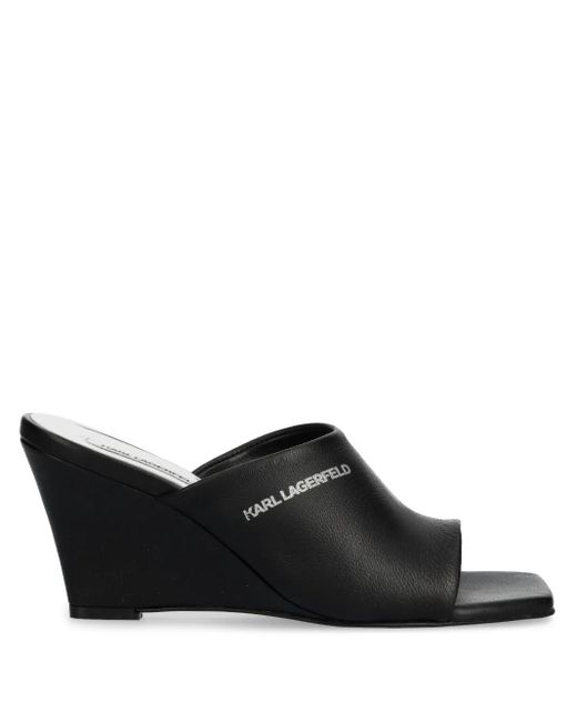 Karl Lagerfeld ロゴ ミュール Black
