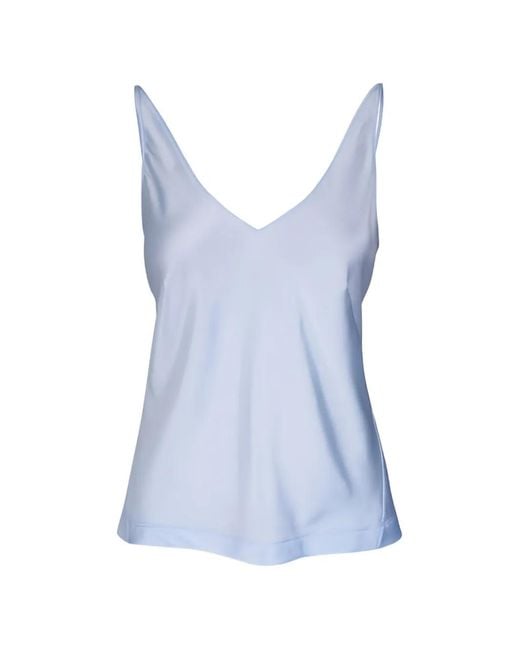 Dorothee Schumacher Blue Sense Of Shine V-Neck Spring Blouse