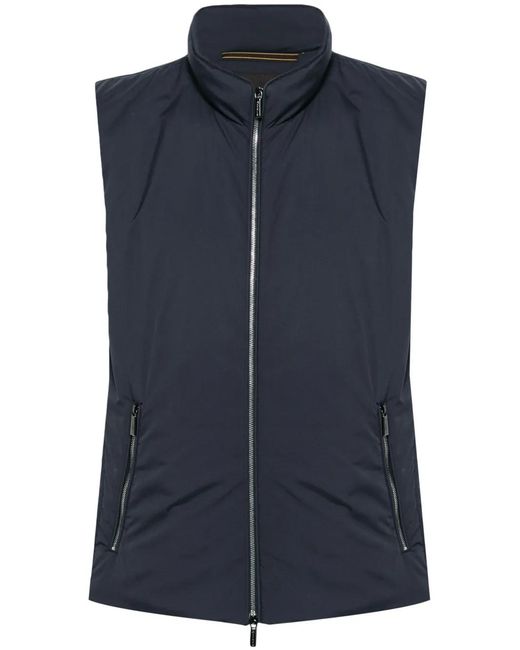 Moorer Blue Senio Padded Gilet for men