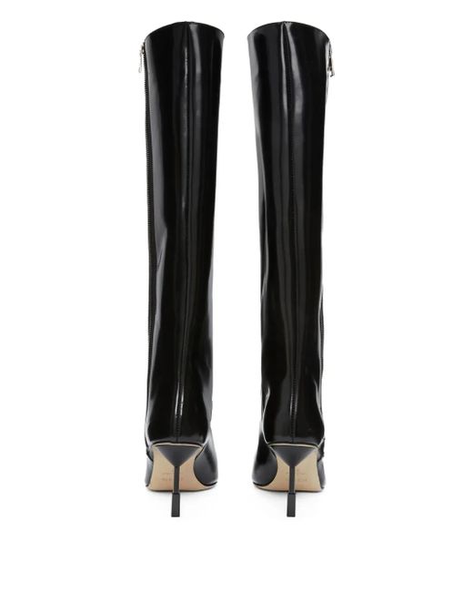 MSGM Black Pointed-Toe Leather Boots