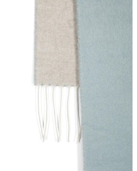 D4.0 Blue Logo-Patch Scarf for men