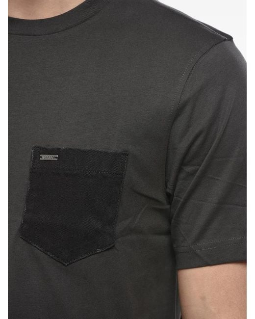 DIESEL Black Chest-Pocket T-Shirt for men