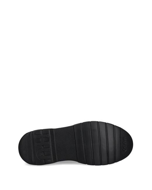 HUGO Black Textured Sneakers for men