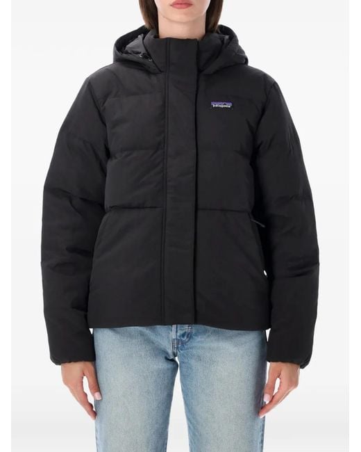 Patagonia Black Quilted Hooded Jacket
