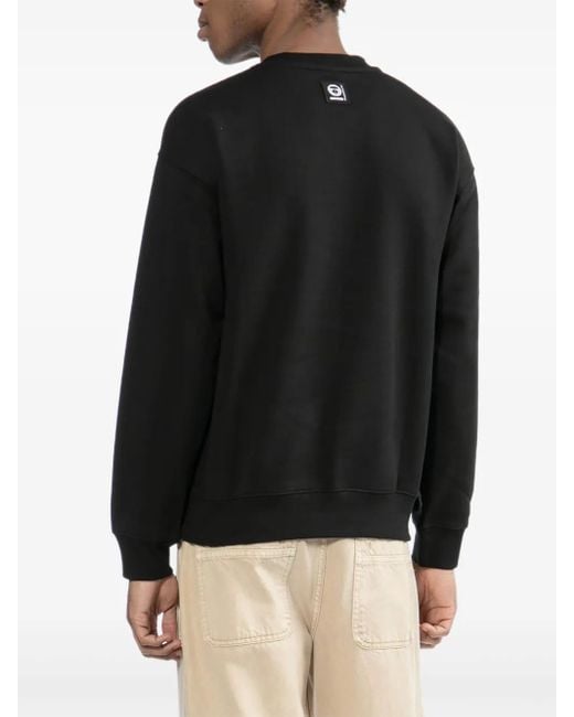 Aape By A Bathing Ape Black Logo-Patched Sweatshirt for men