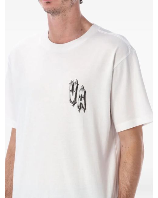 RVCA White Graphic-Print T-Shirt for men