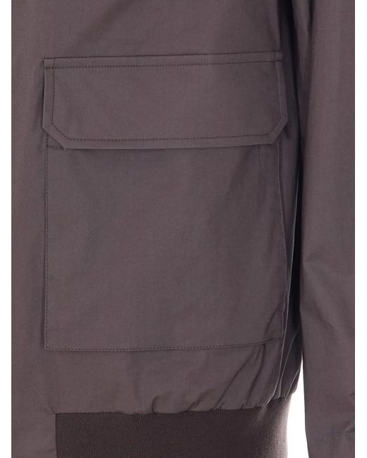 Herno Purple Zip High-Neck Jacket for men