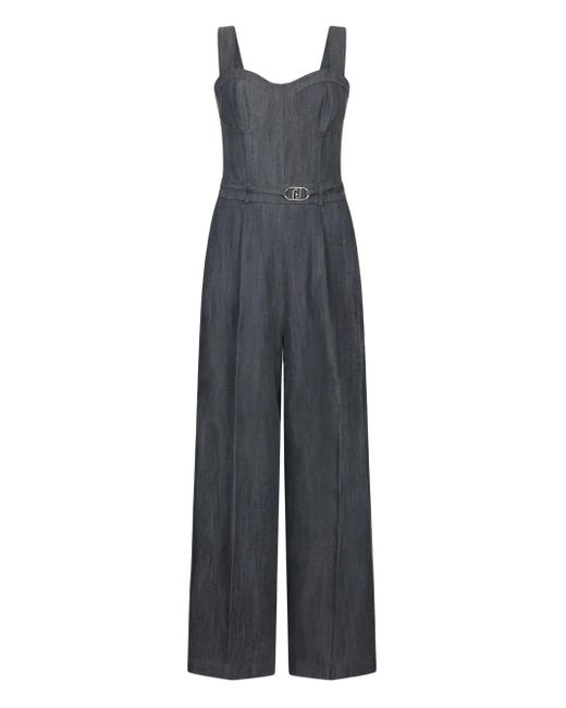 Liu Jo Denim Jumpsuit Gray