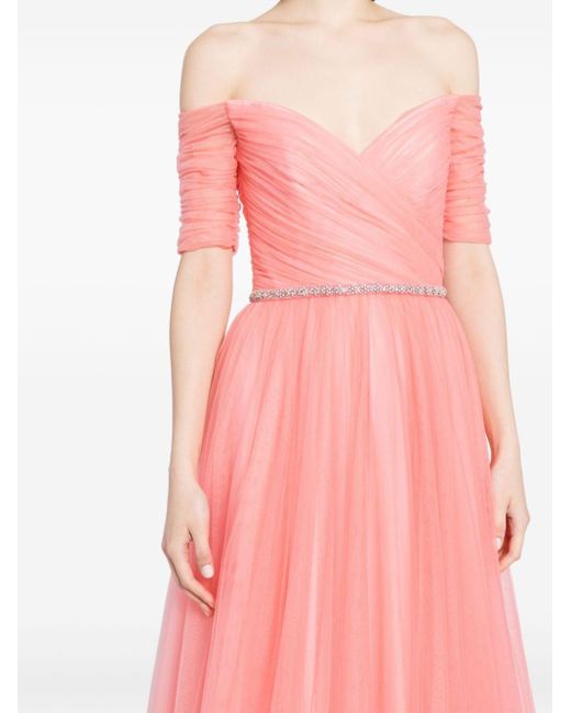 Jenny Packham Pink Zinnia Embellished Gown