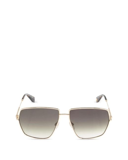 Marc Jacobs Metallic Lunettes De Soleil The Pilot À Monture Géométrique