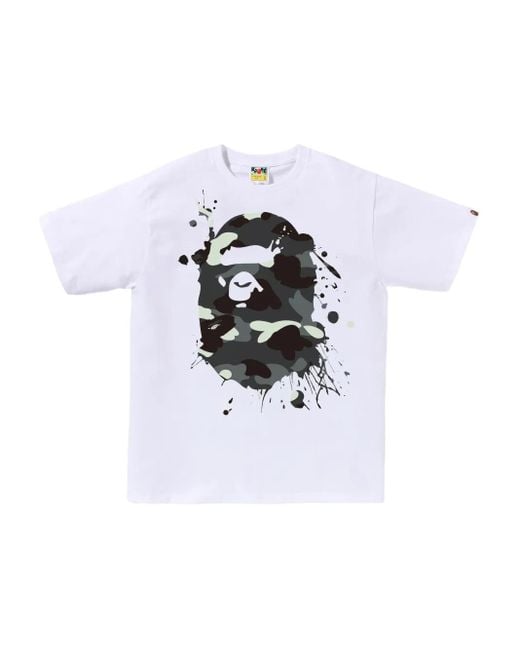メンズ A Bathing Ape ロゴ Tシャツ White