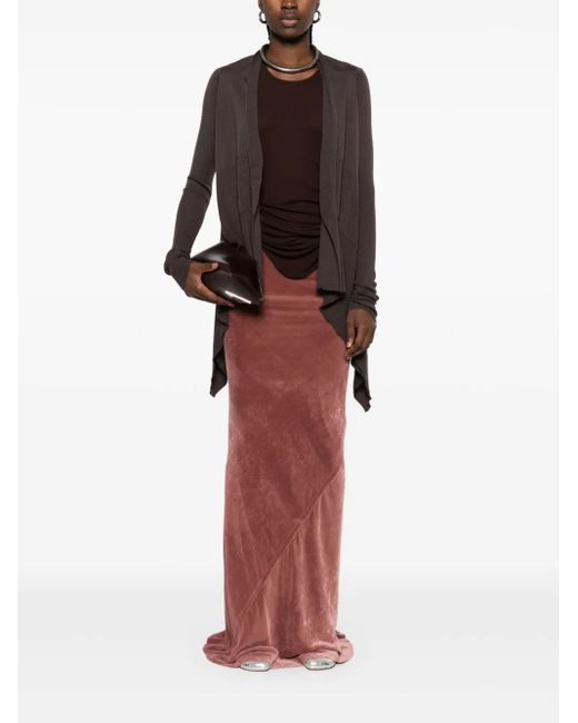 Rick Owens Black Asymmetric Cardigan