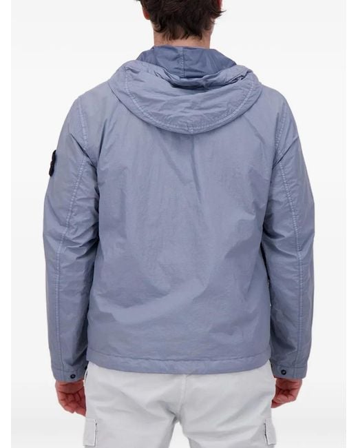 Stone Island Blue 4100001 Crinkle Reps Ny Jacket for men