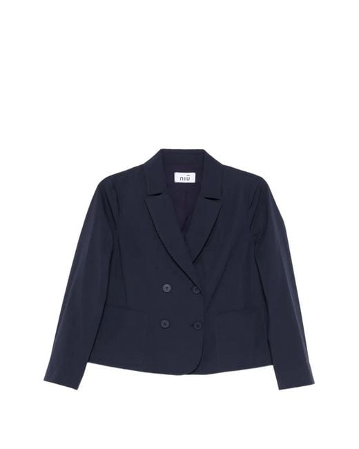 Niu Blue Veste À Boutonnière Croisée