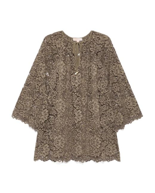 MICHAEL Michael Kors Vネック ドレス Brown