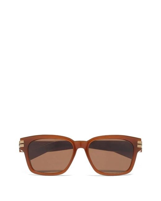 Zegna Brown Square-Frame Tinted Sunglasses for men