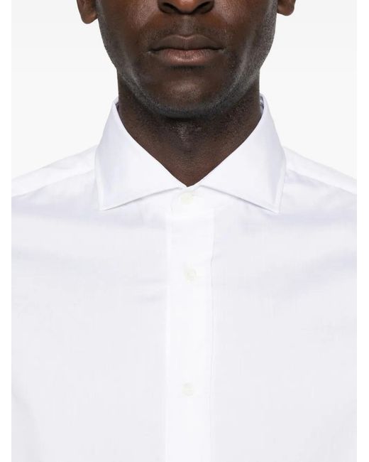 Brunello Cucinelli Button-Up Overhemd in het White voor heren