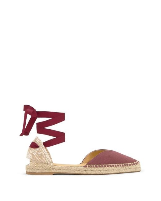 Castaner Red Brava Lace-Up Espadrilles