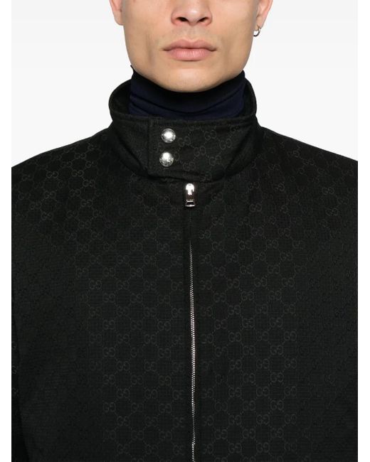 メンズ Gucci GGパターン ボンバージャケット Black