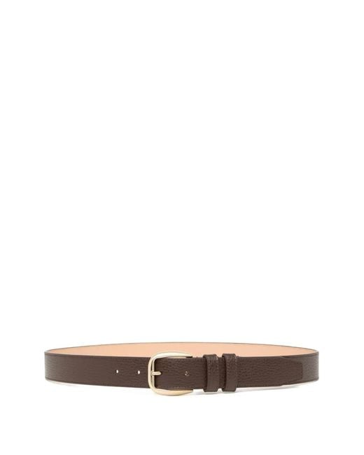 Bally White Grained Leather Belt