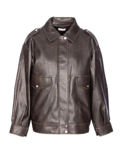 Chaqueta bómber con bolsillos con solapa Liu Jo de color Brown