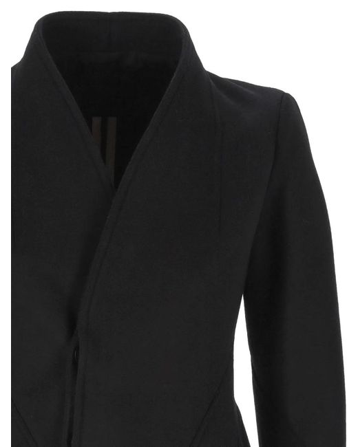 Rick Owens Black Wool Blazer Jacket