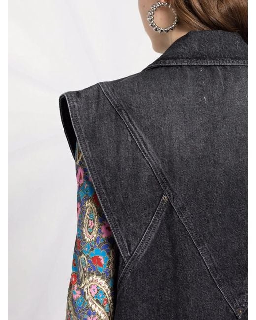 Ba&sh Denim Gilet in het Black