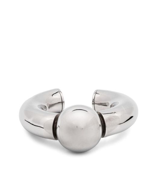 Balenciaga White Ball-charm Cuff Bracelet