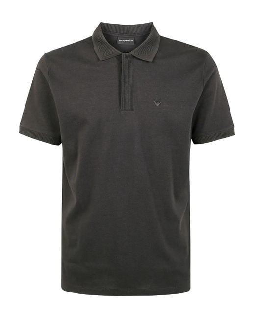 Polo Shirt di Emporio Armani in Black da Uomo