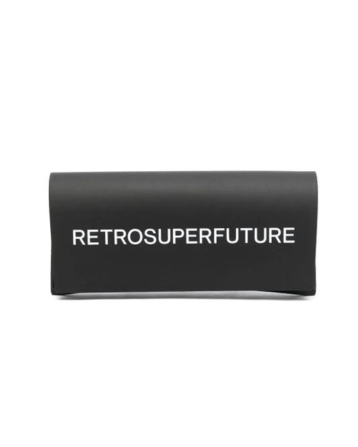 Retrosuperfuture Black Round-Frame Sunglasses