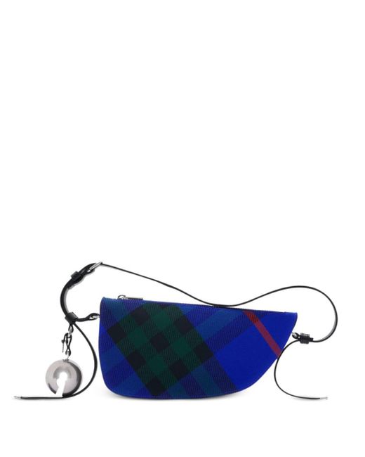 Burberry Blue Shield Check-pattern Mini Bag
