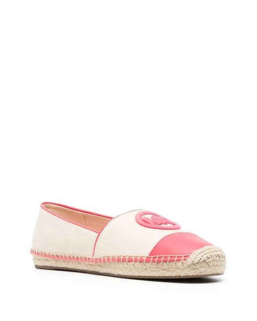 MICHAEL Michael Kors Pink Monogram-Embroidered Espadrilles