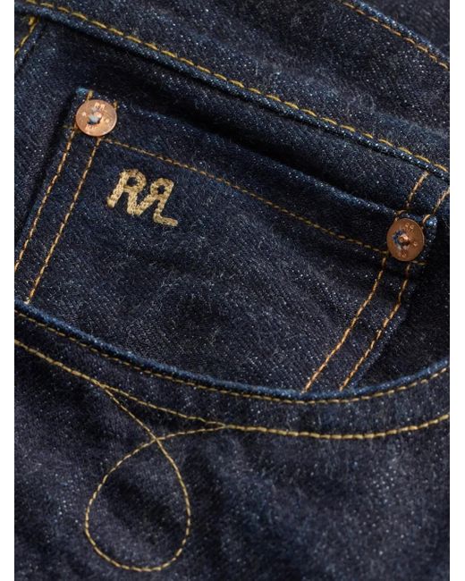 RRL Blue Slim Boot-Full Length-Classic for men