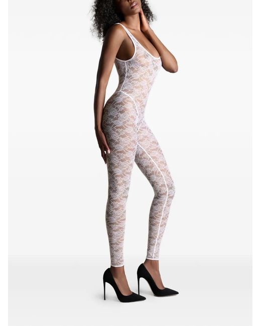 Maison Close White Flashback Backless Jumpsuit