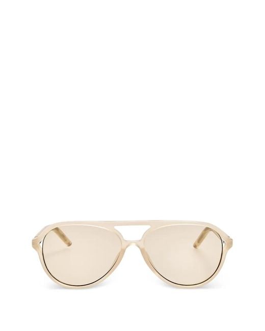 Jacquemus Natural Pilot-Frame Sunglasses