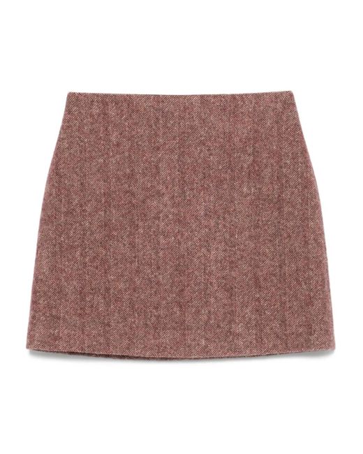Blazé Milano ヘリンボーン ミニスカート Brown