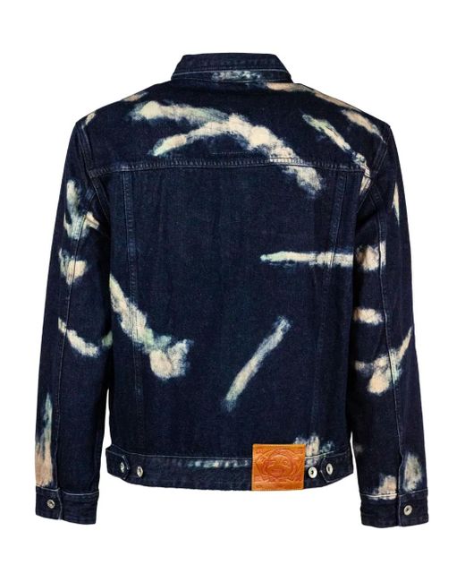 Evisu Blue Veste En Jean À Boutonnière for men