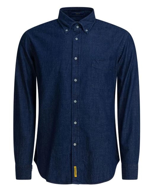 B.D. Baggies Hemd mit geknöpfter Tasche in Blue für Herren