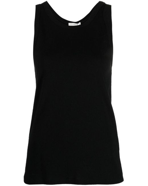 The Row Black Frankie Top In Organic Cotton