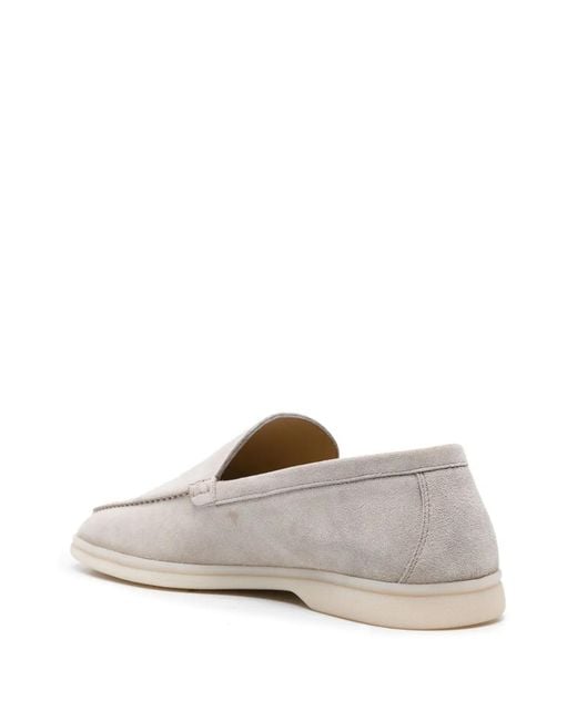 Scarosso White Ludovico Suede Loafers for men