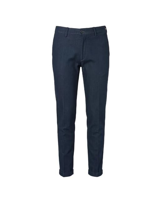 Re-hash Blue Cuffed Slim-Fit Jeans for men