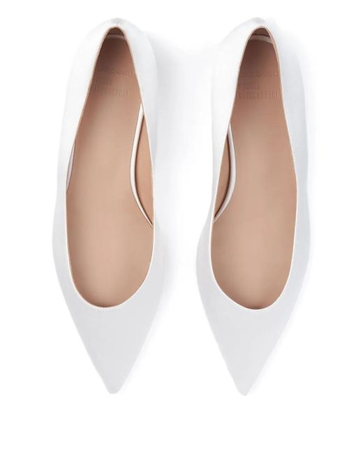 Scarosso White Iris Ballerina Shoes