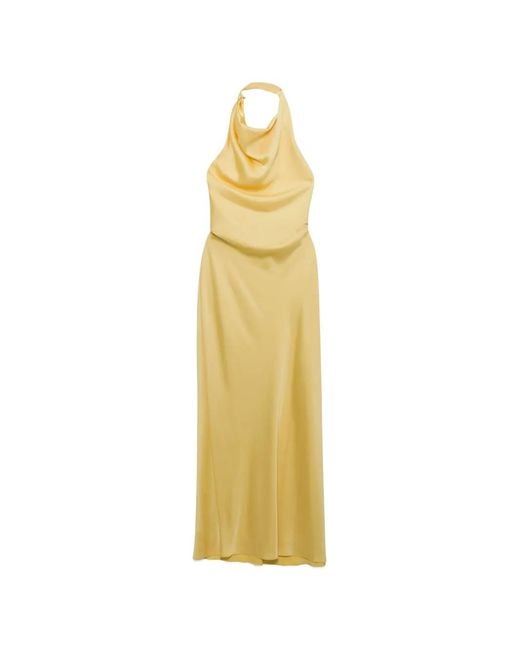 Jonathan Simkhai Metallic Reannon Draped Maxi Gown
