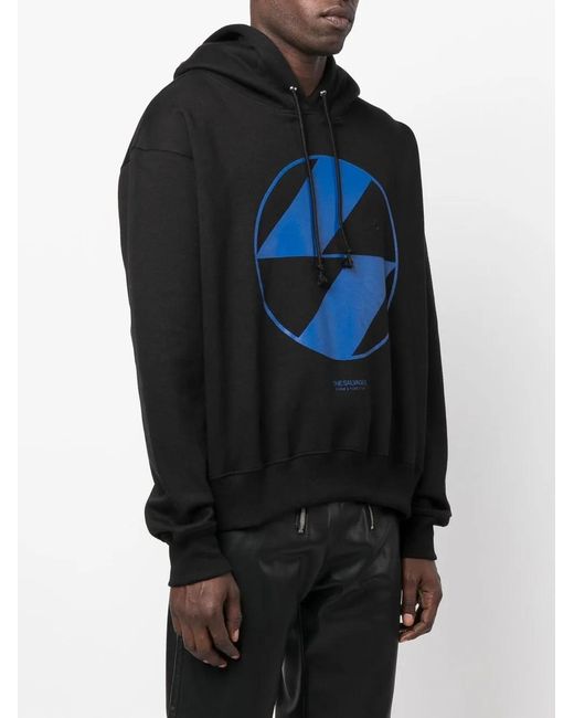 The Salvages Black Logo-Print Hoodie