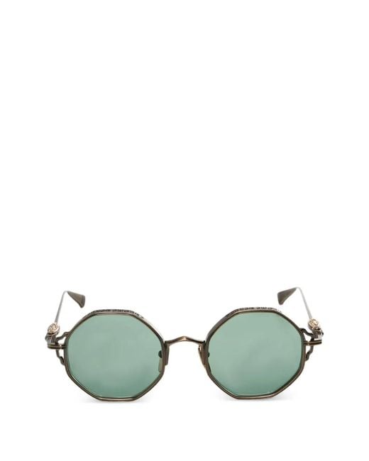 Chrome Hearts Green Lunettes De Soleil À Détail Logo