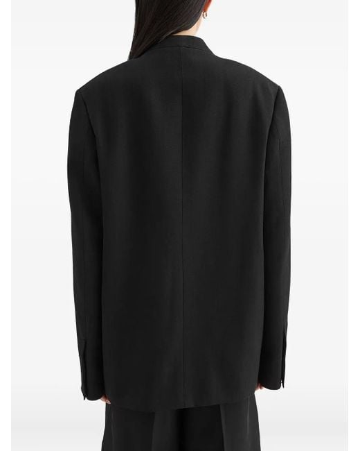 Jil Sander Black No-Lapel Blazer