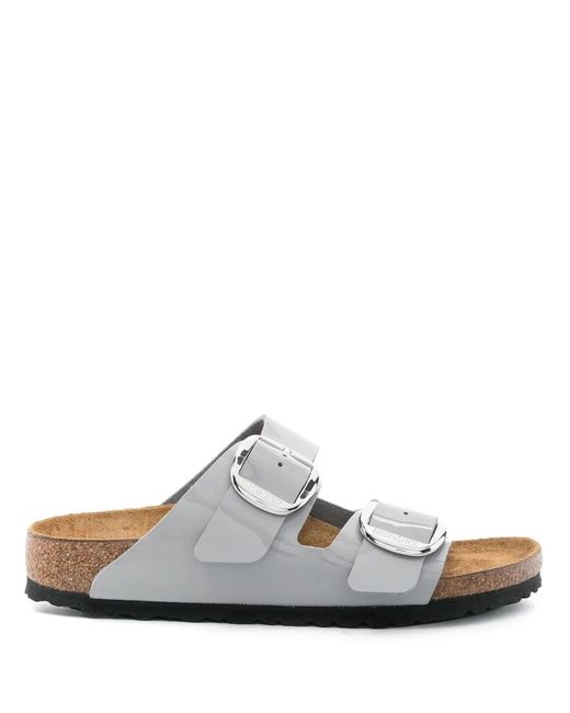 Birkenstock White Arizona Buckle Sandals