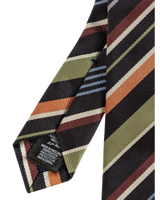 Paul Smith Black Striped Tie for men